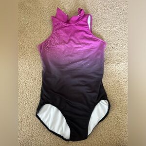 Purple and Black Dance Costume/Dance & Gymnastics Leotard